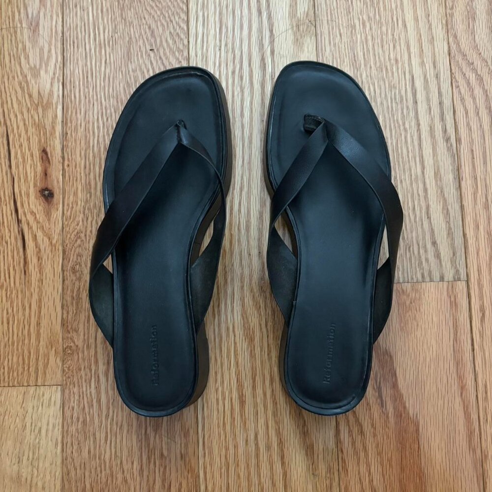 Reformation Leather Thong Sandals
